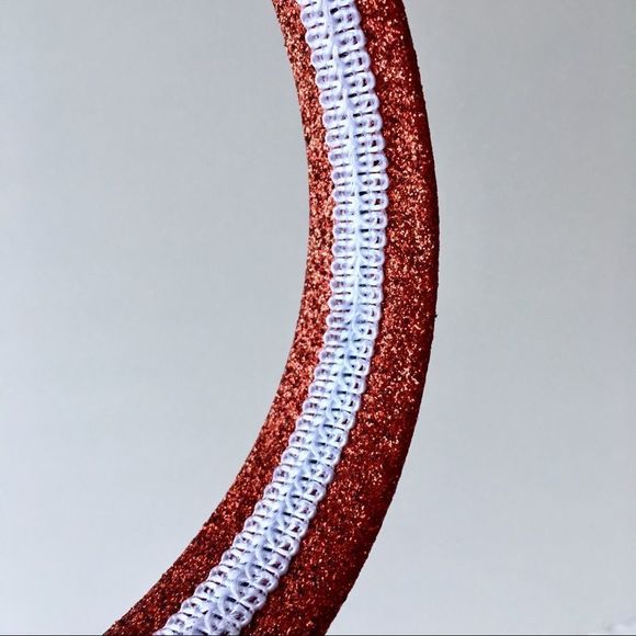 Shimmery Red Glitter Sparkly Ladies Wide Headband - Picture 5 of 6